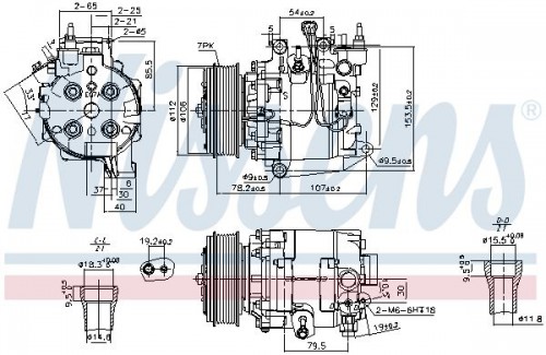 Compressor, airconditioning NISSENS