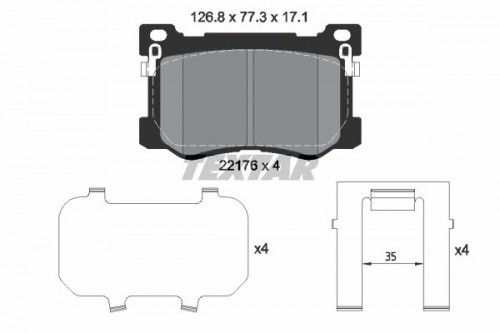 Remblokken set TEXTAR