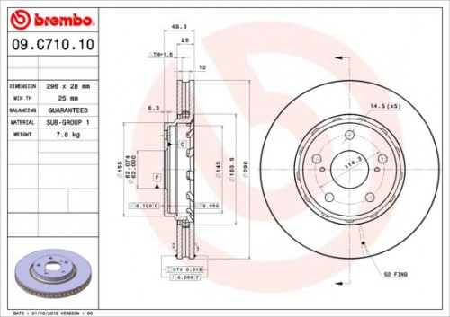 Remschijf BREMBO