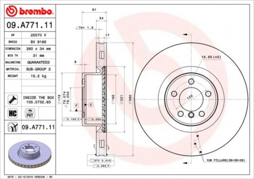 Remschijf BREMBO