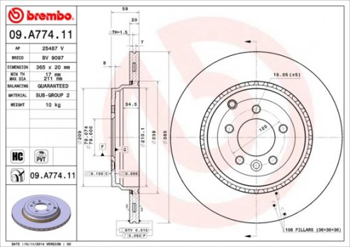 Remschijf BREMBO