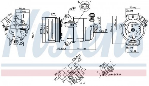 Compressor, airconditioning NISSENS