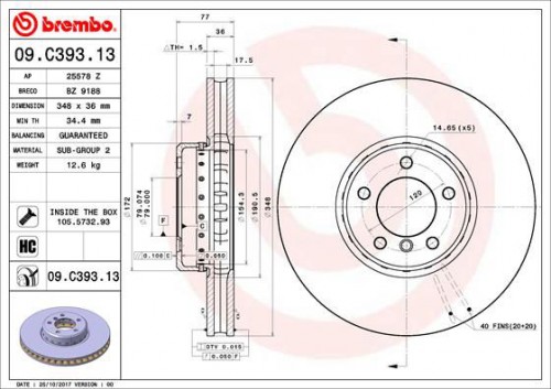 Remschijf BREMBO