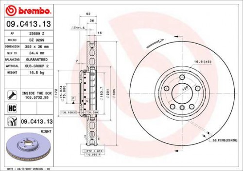 Remschijf BREMBO