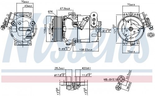 Compressor, airconditioning NISSENS