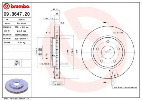 Remschijf BREMBO