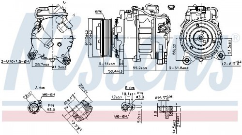 Compressor, airconditioning NISSENS