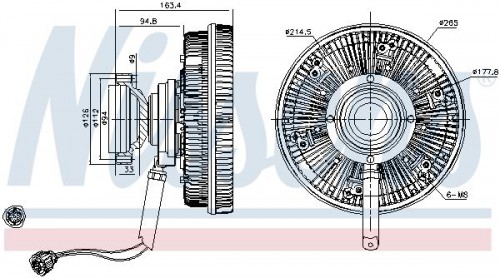 Koppeling, radiateurventilator NISSENS