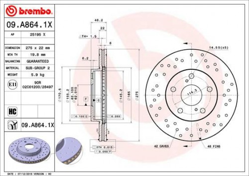 Remschijf BREMBO