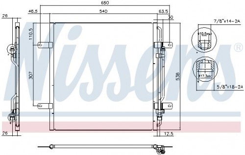 Condensor, airconditioning NISSENS