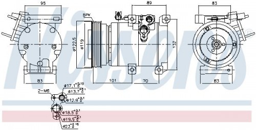 Compressor, airconditioning NISSENS