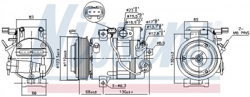 Compressor, airconditioning NISSENS