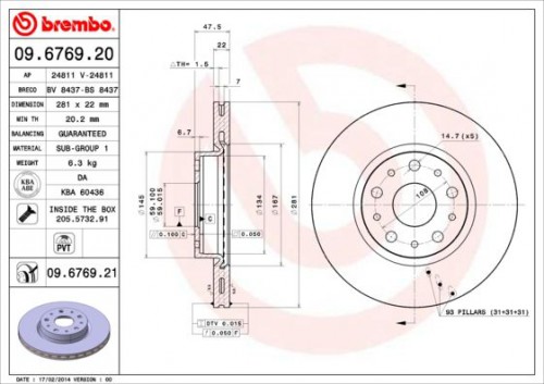 Remschijf BREMBO