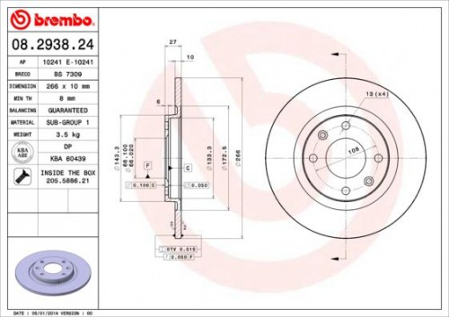 Remschijf BREMBO